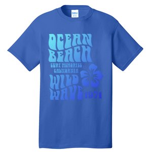 Ocean Beach Wild Wave Surf Memories California Siesta Beach Funny Gift Tall T-Shirt