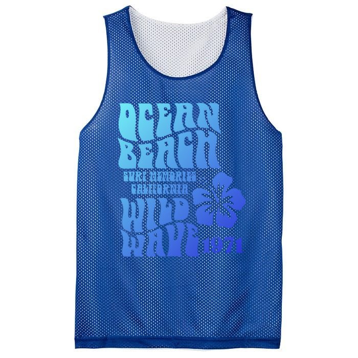 Ocean Beach Wild Wave Surf Memories California Siesta Beach Funny Gift Mesh Reversible Basketball Jersey Tank