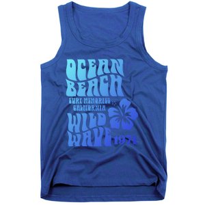 Ocean Beach Wild Wave Surf Memories California Siesta Beach Funny Gift Tank Top