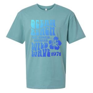 Ocean Beach Wild Wave Surf Memories California Siesta Beach Funny Gift Sueded Cloud Jersey T-Shirt