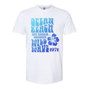 Ocean Beach Wild Wave Surf Memories California Siesta Beach Funny Gift Softstyle CVC T-Shirt