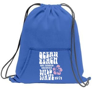 Ocean Beach Wild Wave Surf Memories California Siesta Beach Funny Gift Sweatshirt Cinch Pack Bag