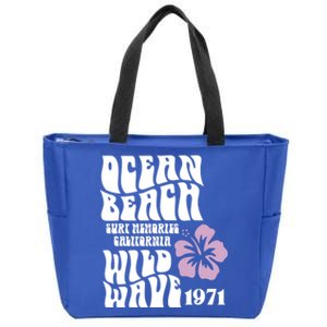 Ocean Beach Wild Wave Surf Memories California Siesta Beach Funny Gift Zip Tote Bag