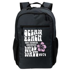 Ocean Beach Wild Wave Surf Memories California Siesta Beach Funny Gift Daily Commute Backpack