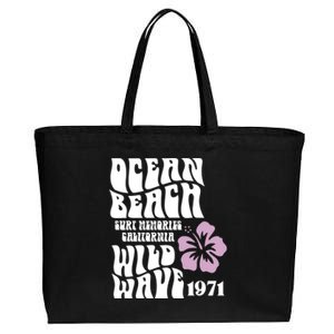 Ocean Beach Wild Wave Surf Memories California Siesta Beach Funny Gift Cotton Canvas Jumbo Tote