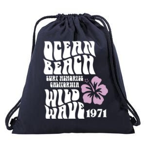 Ocean Beach Wild Wave Surf Memories California Siesta Beach Funny Gift Drawstring Bag