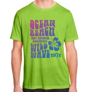 Ocean Beach Wild Wave Surf Memories California Siesta Beach Funny Gift Adult ChromaSoft Performance T-Shirt