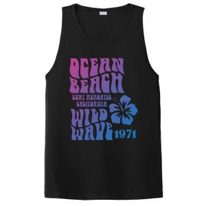 Ocean Beach Wild Wave Surf Memories California Siesta Beach Funny Gift PosiCharge Competitor Tank