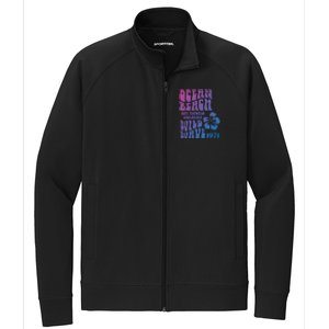 Ocean Beach Wild Wave Surf Memories California Siesta Beach Funny Gift Stretch Full-Zip Cadet Jacket