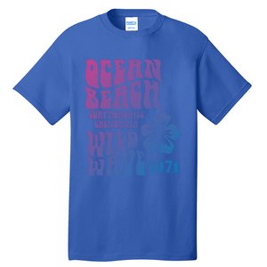 Ocean Beach Wild Wave Surf Memories California Siesta Beach Funny Gift Tall T-Shirt