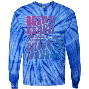 Ocean Beach Wild Wave Surf Memories California Siesta Beach Funny Gift Tie-Dye Long Sleeve Shirt