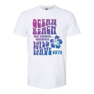 Ocean Beach Wild Wave Surf Memories California Siesta Beach Funny Gift Softstyle CVC T-Shirt