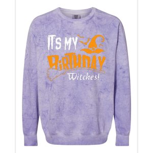 October Birthday Witch Celebration Colorblast Crewneck Sweatshirt