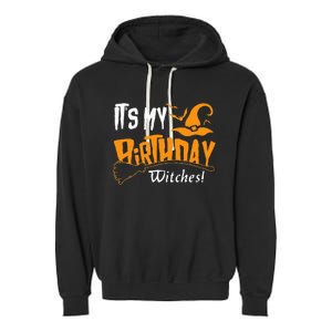 October Birthday Witch Celebration Garment-Dyed Fleece Hoodie