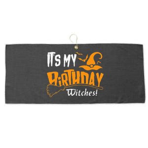 October Birthday Witch Celebration Large Microfiber Waffle Golf Towel