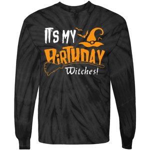 October Birthday Witch Celebration Tie-Dye Long Sleeve Shirt