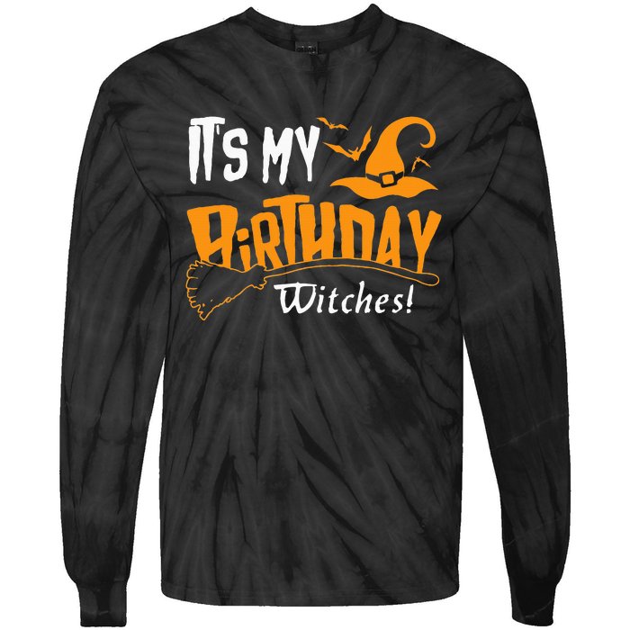 October Birthday Witch Celebration Tie-Dye Long Sleeve Shirt