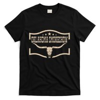 Oklahoma Bullskull With Feathers And Dreamcatcher Smokeshow T-Shirt