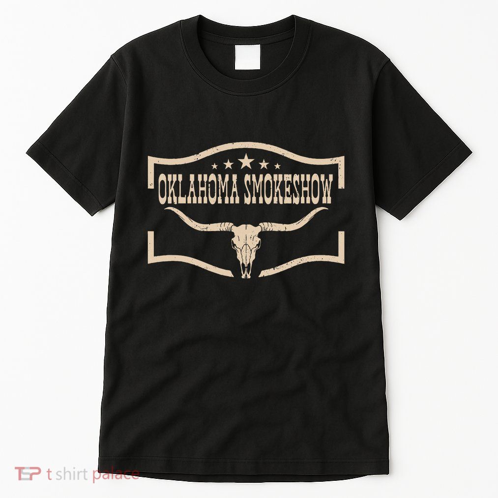 Oklahoma Bullskull With Feathers And Dreamcatcher Smokeshow Tall T-Shirt