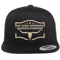 Oklahoma Bullskull With Feathers And Dreamcatcher Smokeshow Flatbill Hat