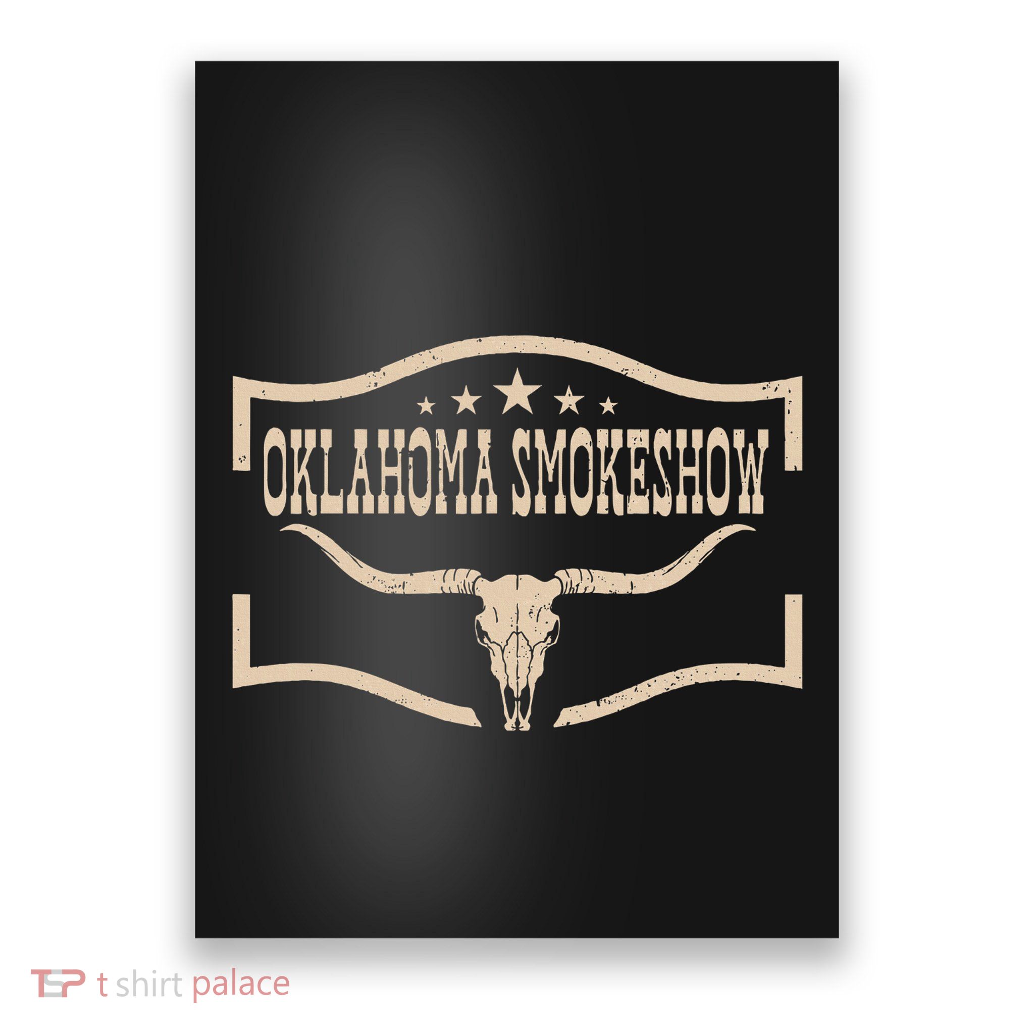 Oklahoma Bullskull With Feathers And Dreamcatcher Smokeshow Poster
