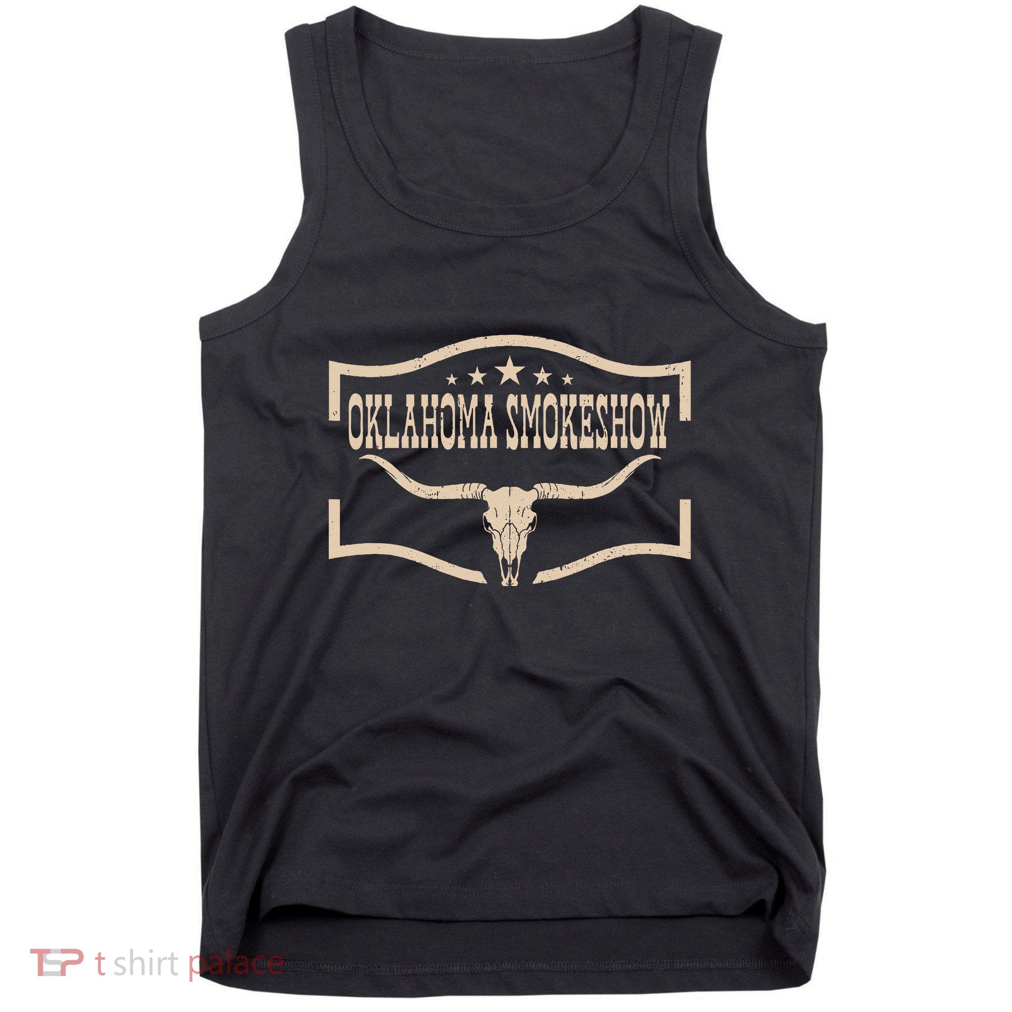 Oklahoma Bullskull With Feathers And Dreamcatcher Smokeshow Tank Top