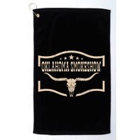 Oklahoma Bullskull With Feathers And Dreamcatcher Smokeshow Golf Towel