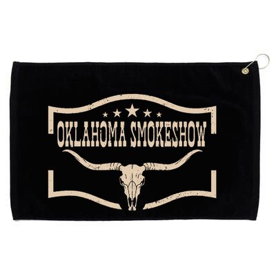 Oklahoma Bullskull With Feathers And Dreamcatcher Smokeshow Grommeted Golf Towel