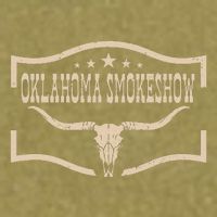 Oklahoma Bullskull With Feathers And Dreamcatcher Smokeshow Garment-Dyed Women's Muscle Tee