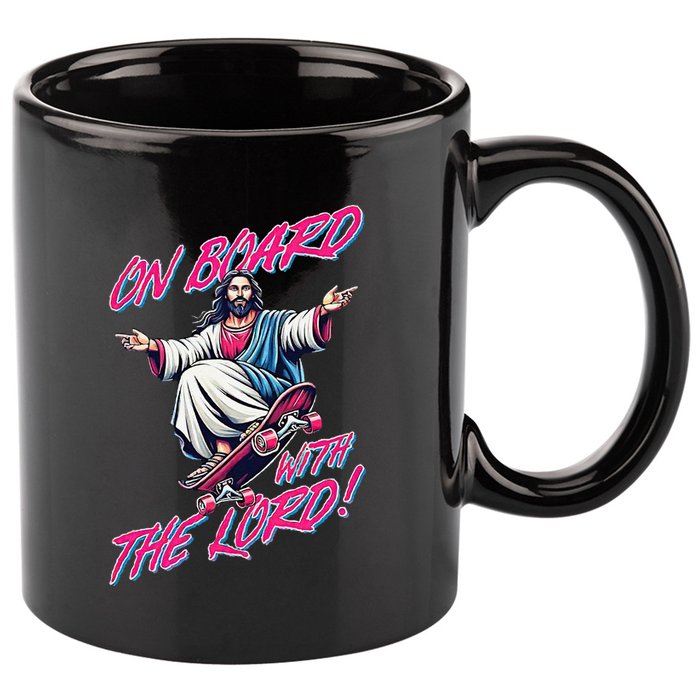 On Board With The Lord Jesus 11oz C Handle Ceramic Mug