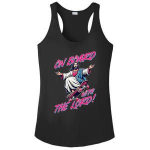 On Board With The Lord Jesus Ladies PosiCharge Competitor Racerback Tank