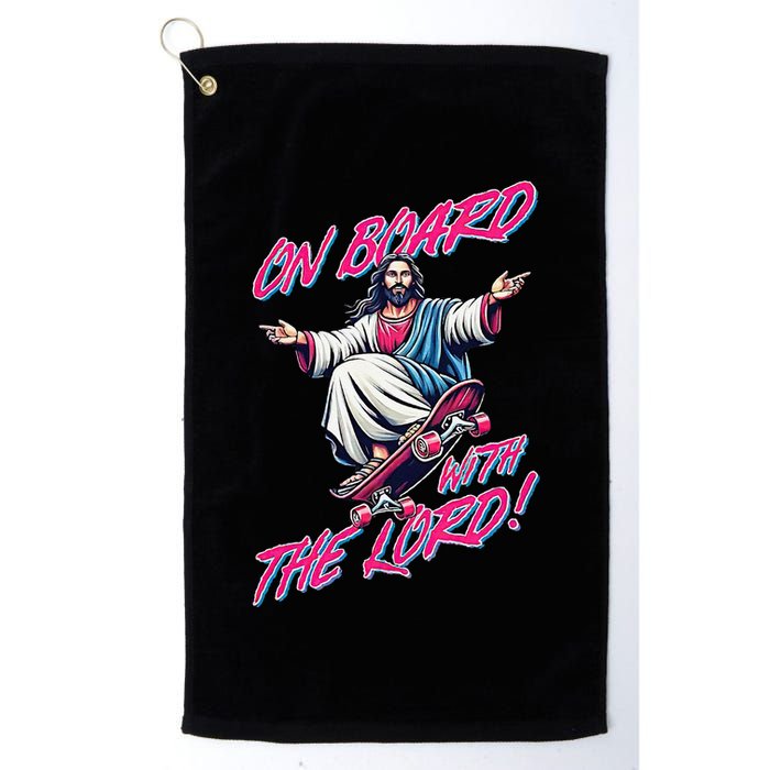 On Board With The Lord Jesus Golf Towel