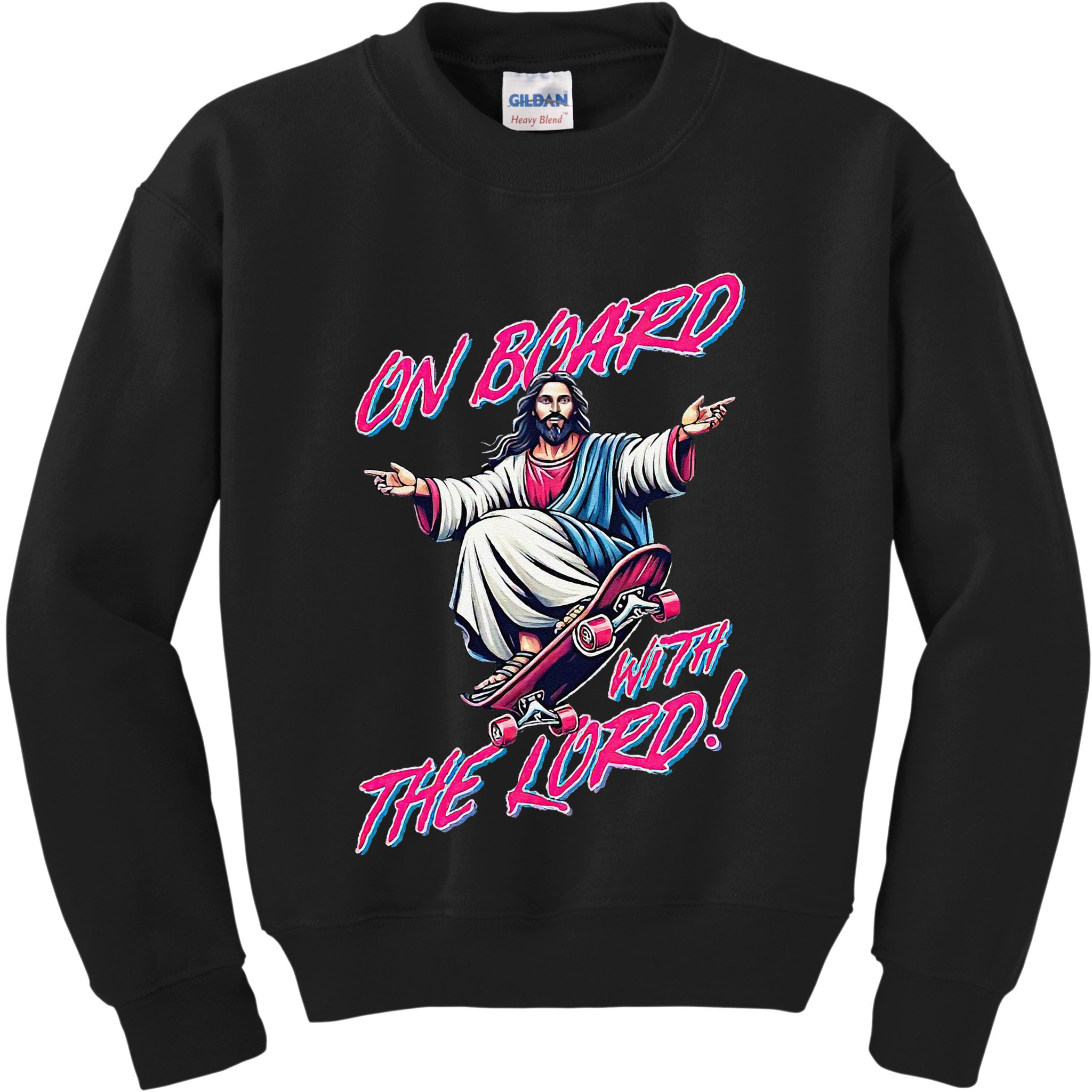 On Board With The Lord Jesus Kids Sweatshirt