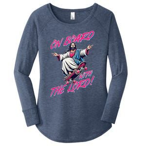 On Board With The Lord Jesus Women's Perfect Tri Tunic Long Sleeve Shirt