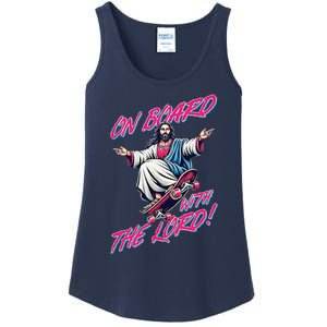 On Board With The Lord Jesus Ladies Essential Tank