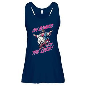 On Board With The Lord Jesus Ladies Essential Flowy Tank