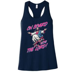 On Board With The Lord Jesus Women's Racerback Tank