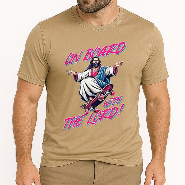 On Board With The Lord Jesus Cooling Performance Crew T-Shirt