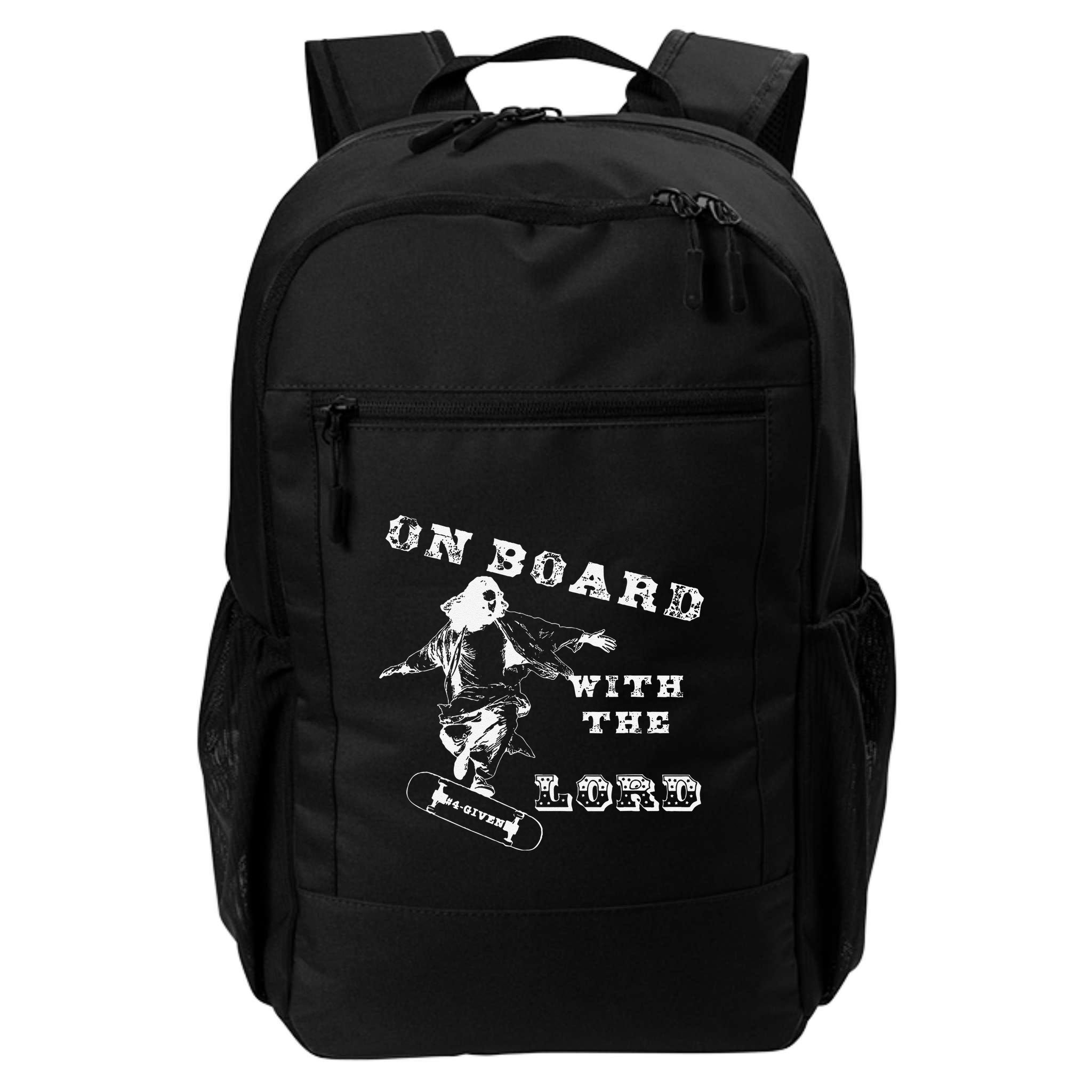On Board With The Lord Jesus Skateboard Backpack