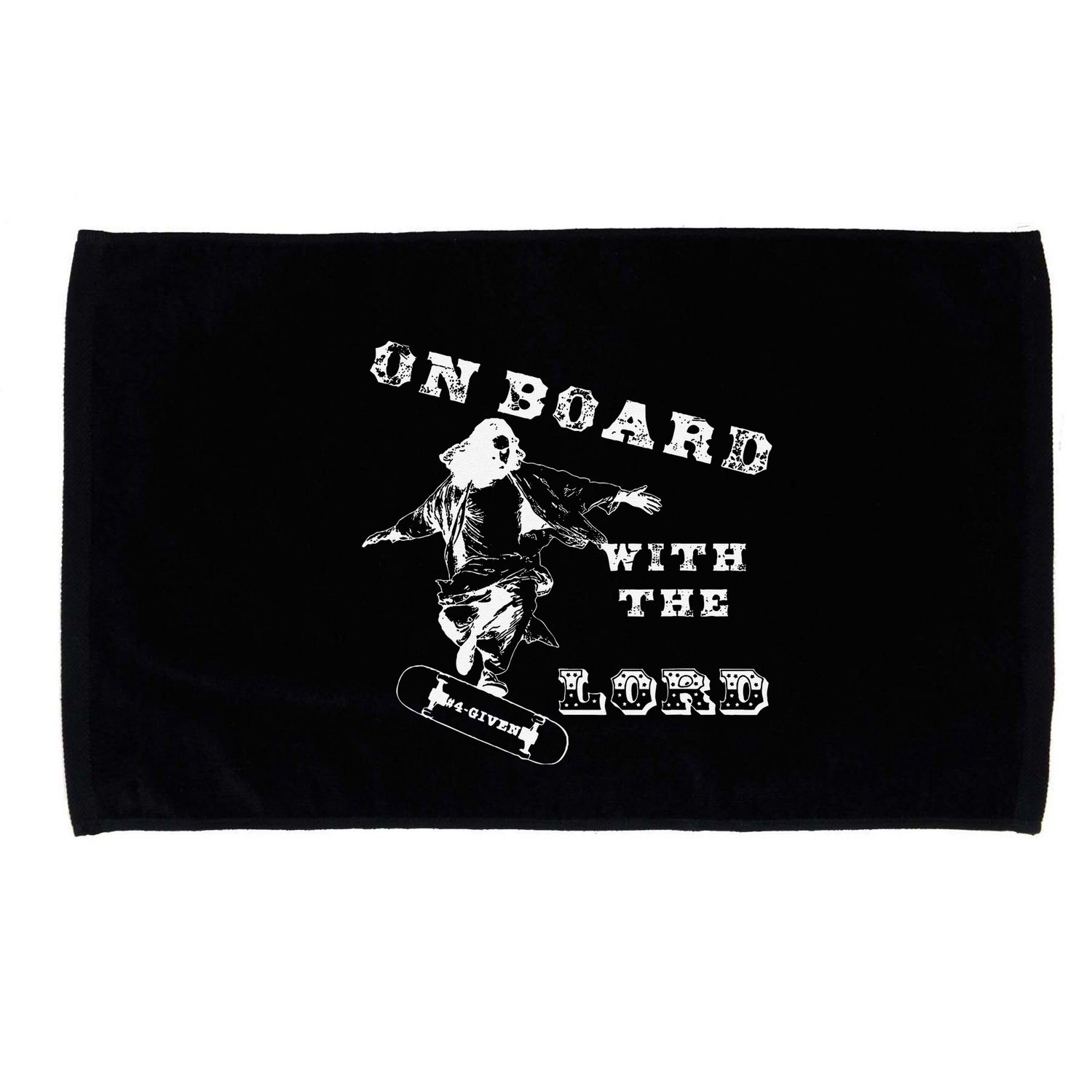 On Board With The Lord Jesus Skateboard Microfiber Hand Towel