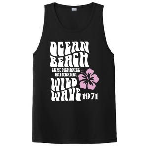 Ocean Beach Wild Wave Surf Memories California Siesta Beach Funny Gift PosiCharge Competitor Tank