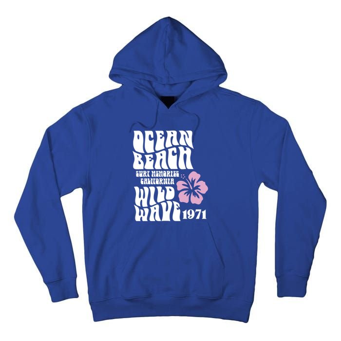 Ocean Beach Wild Wave Surf Memories California Siesta Beach Funny Gift Tall Hoodie