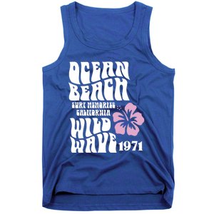 Ocean Beach Wild Wave Surf Memories California Siesta Beach Funny Gift Tank Top