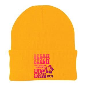 Ocean Beach Wild Wave Surf Memories California Siesta Beach Funny Gift Knit Cap Winter Beanie