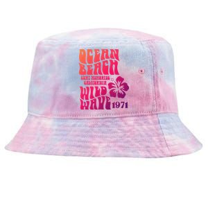 Ocean Beach Wild Wave Surf Memories California Siesta Beach Funny Gift Tie-Dyed Bucket Hat