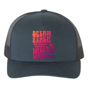 Ocean Beach Wild Wave Surf Memories California Siesta Beach Funny Gift Yupoong Adult 5-Panel Trucker Hat