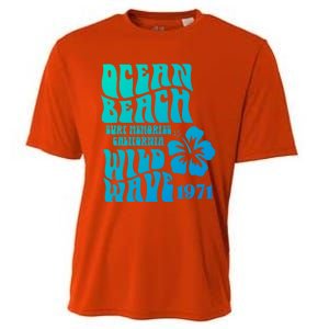 Ocean Beach Wild Wave Surf Memories California Siesta Beach Funny Gift Cooling Performance Crew T-Shirt