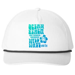 Ocean Beach Wild Wave Surf Memories California Siesta Beach Funny Gift Snapback Five-Panel Rope Hat