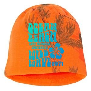 Ocean Beach Wild Wave Surf Memories California Siesta Beach Funny Gift Kati - Camo Knit Beanie