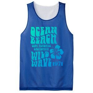 Ocean Beach Wild Wave Surf Memories California Siesta Beach Funny Gift Mesh Reversible Basketball Jersey Tank